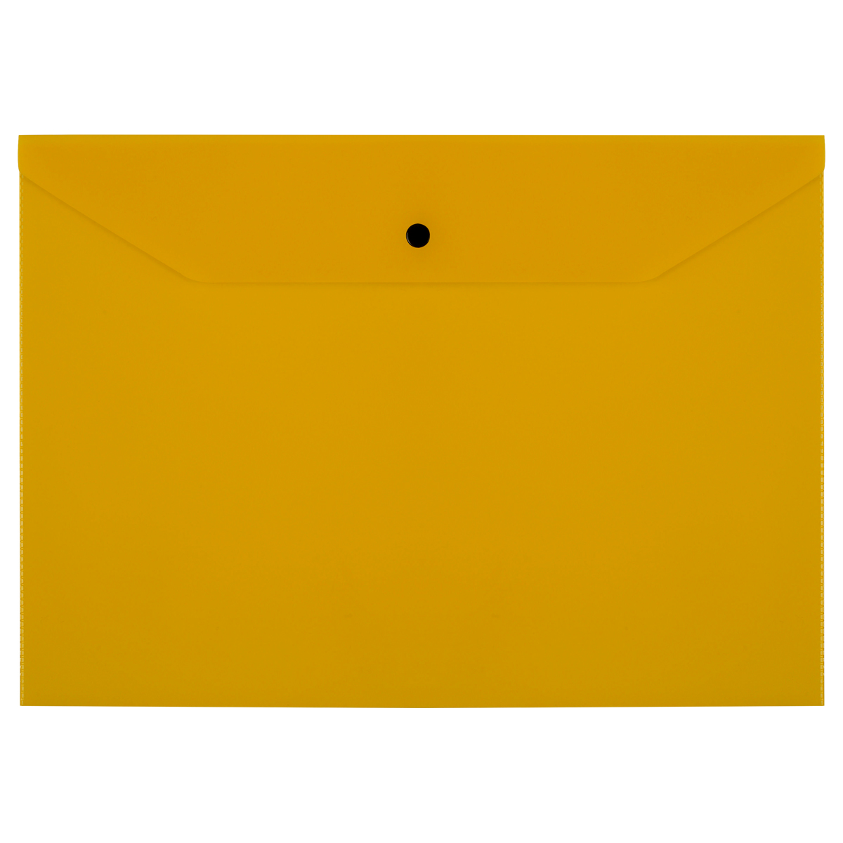 Папка-конверт А4 на кнопке 120мкм желтая СТАММ
