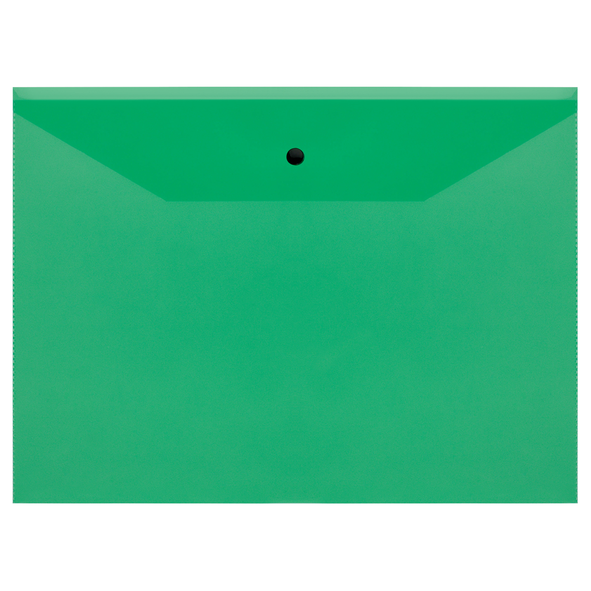 Папка-конверт А4 на кнопке 120мкм зеленая СТАММ