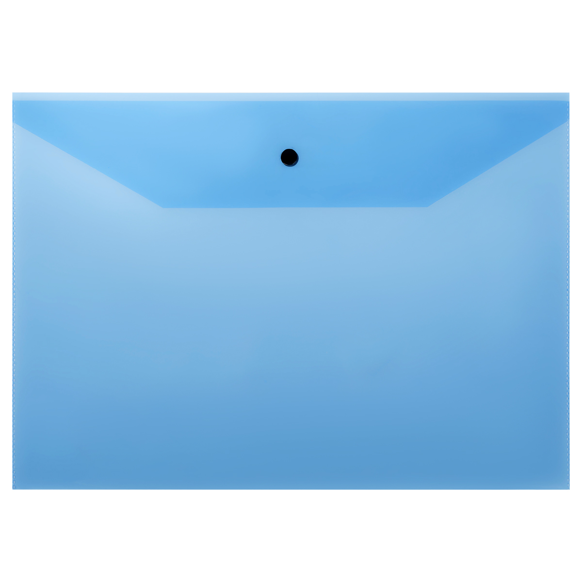 Папка-конверт А4 на кнопке 120мкм синяя СТАММ