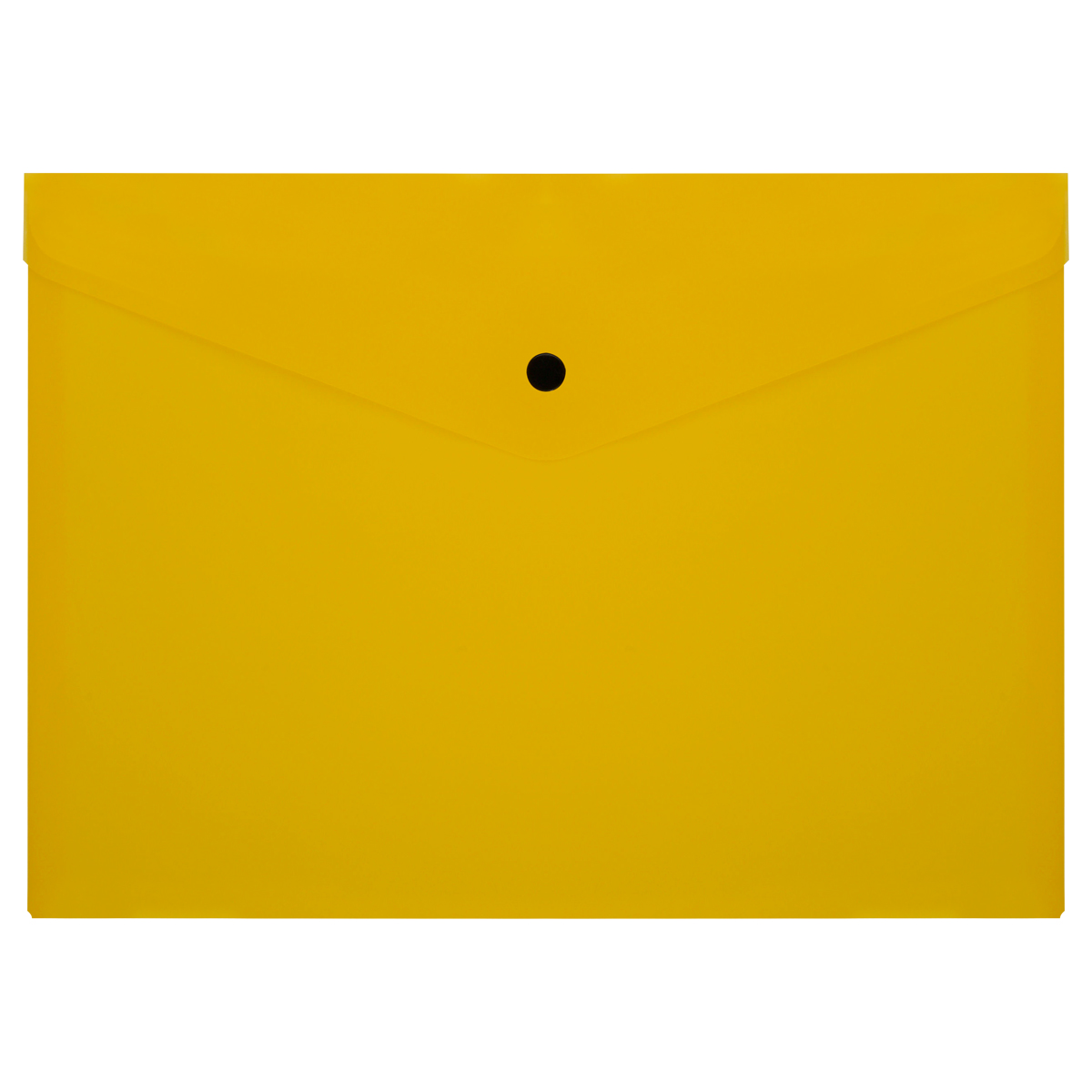 Папка-конверт А4 на кнопке 150мкм желтая СТАММ