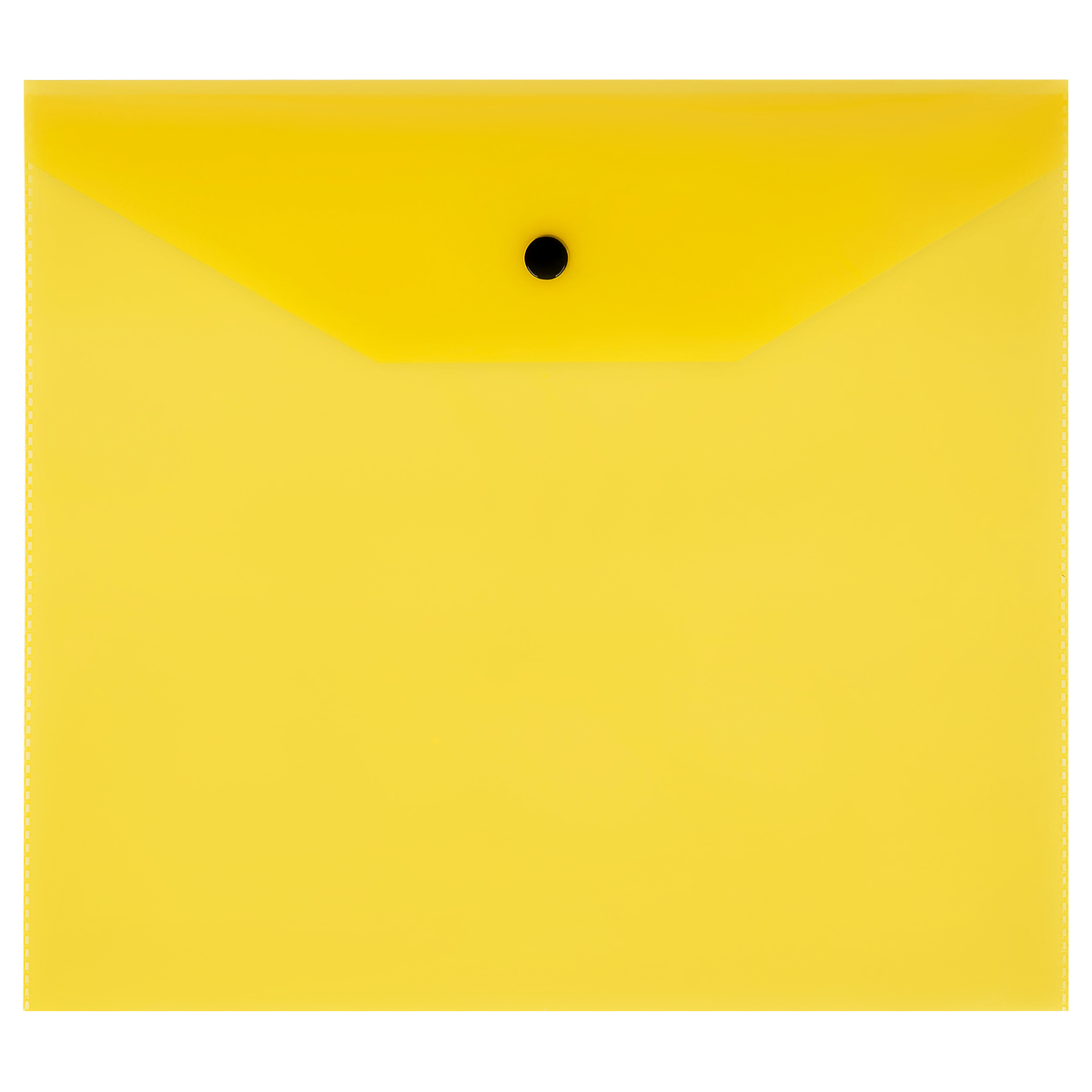 Папка-конверт А5+ на кнопке 120мкм желтая СТАММ