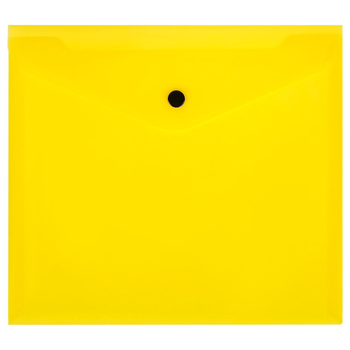 Папка-конверт А5+ на кнопке 150мкм желтая СТАММ
