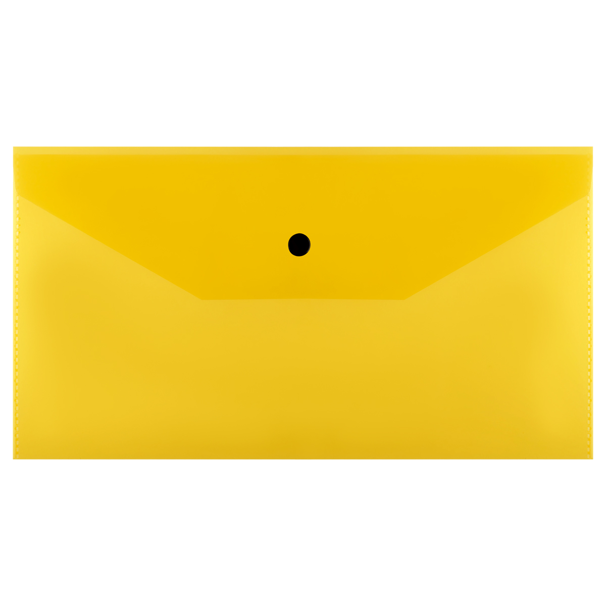 Папка-конверт С6+ на кнопке 150мкм желтая СТАММ