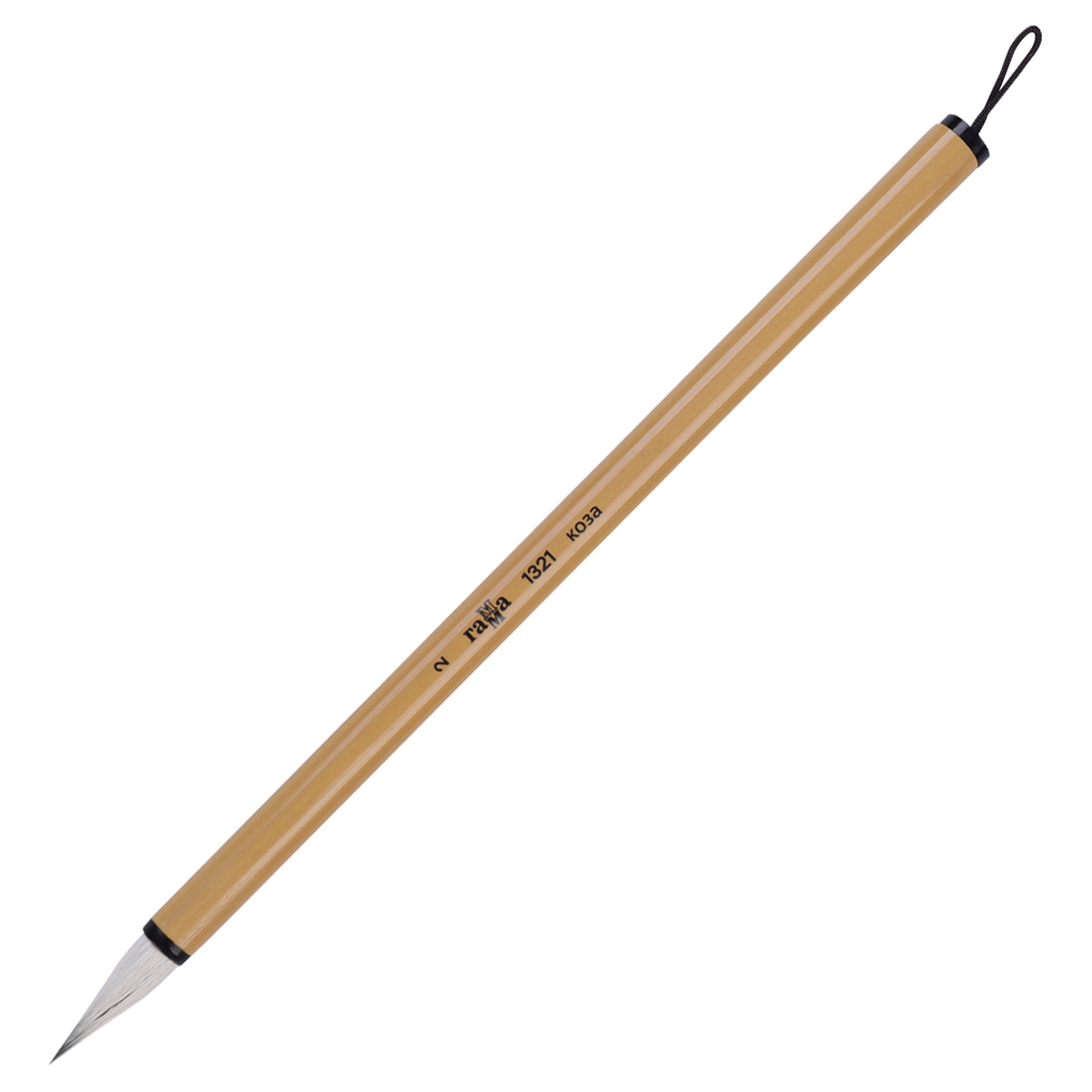 Кисть худож. для каллиграфии Гамма коза №2 бамбуковая ручка