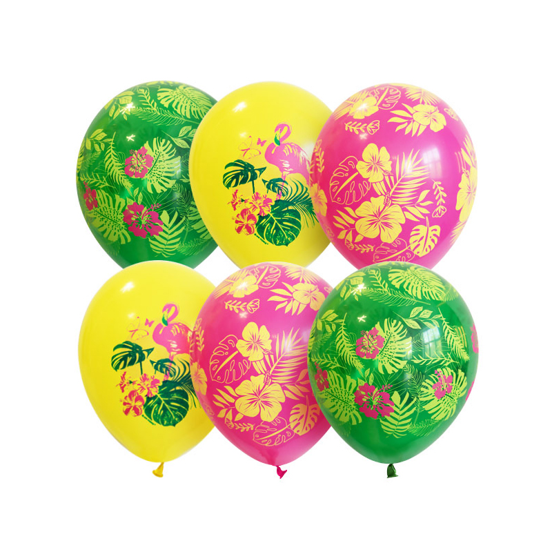 Воздушные шары 25шт. M10/30см ПатиБум Гавайская Вечеринка ассорти