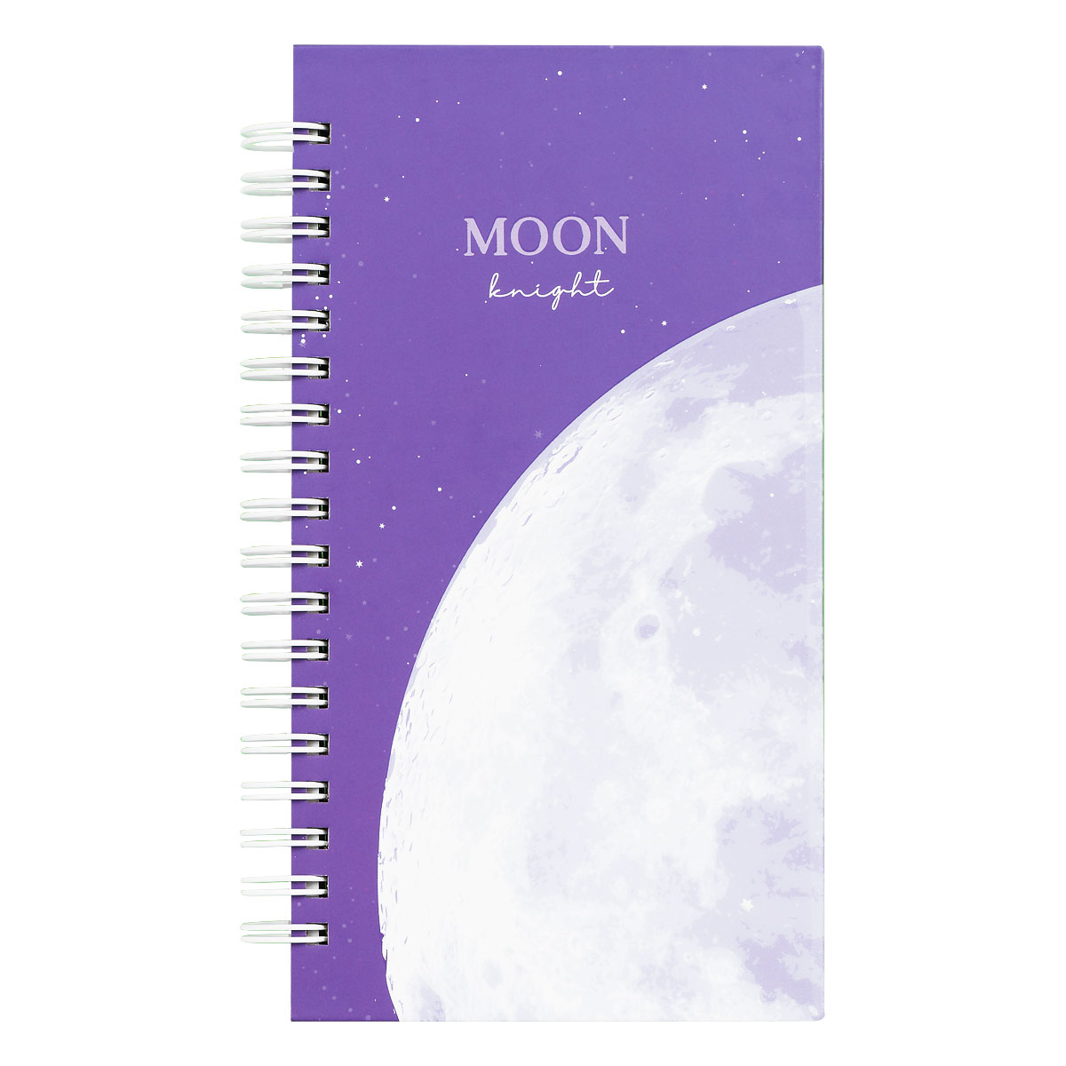 Записная книжка 95*175 мм 96л. на гребне MESHU "Moon light", матовая ламинация, твердая обложка, выборочный УФ-лак