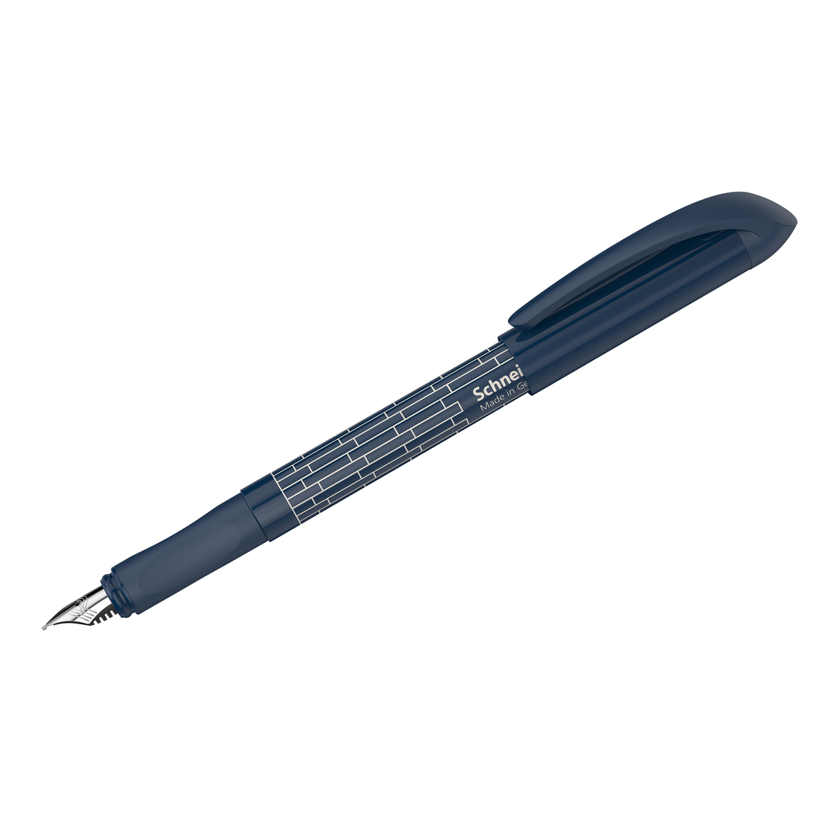 Ручка перьевая Schneider Easy navy синяя, 1 картридж, грип, темно-синий корпус