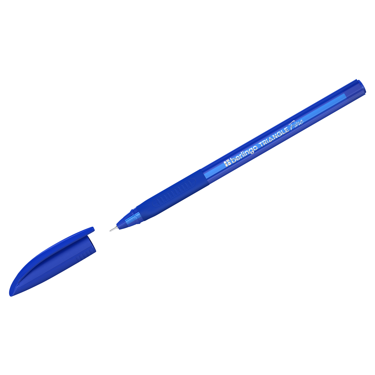 Ручка шарик. Berlingo "Triangle Fine" синяя, 0,3мм, трехгран., грип