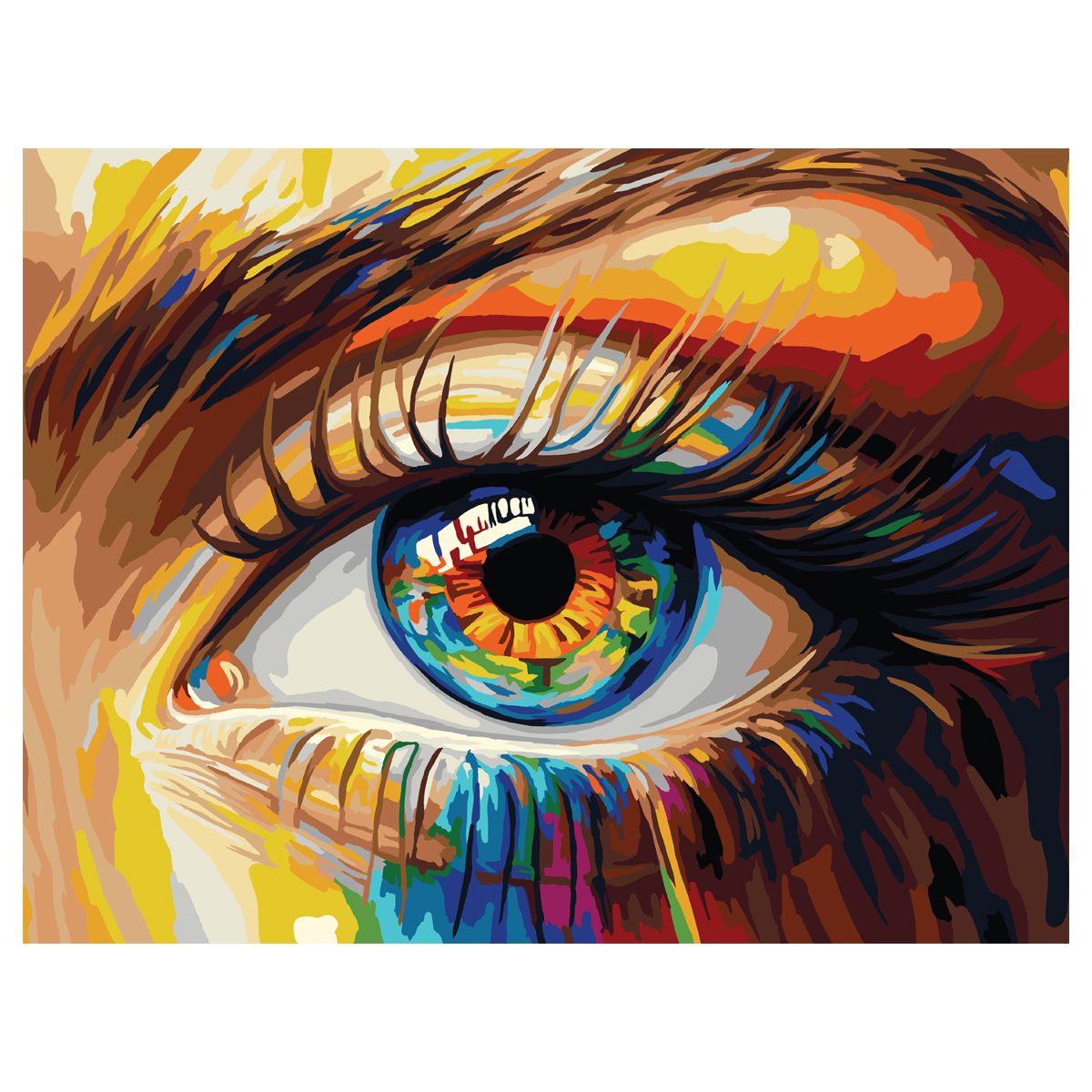 Картина по номерам на холсте ТРИ СОВЫ Взгляд, 30*40, с акриловыми красками и кистями