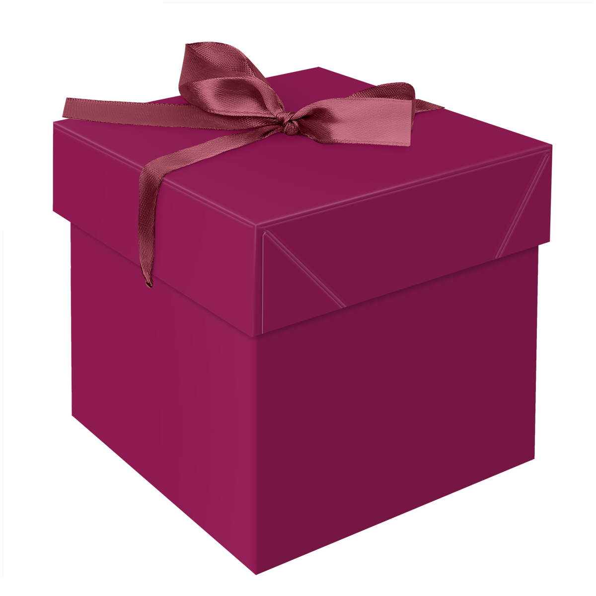 Коробка подарочная складная MESHU Persian Red, 15*15*15см, с лентой