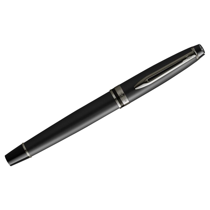 Роллер Waterman "Expert Metallic Black RT" черная, 0,8мм, подарочная упаковка