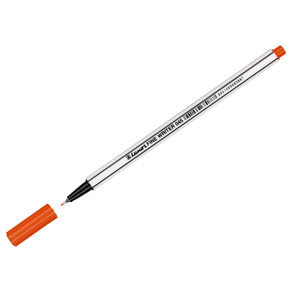 Ручка капиллярная Luxor Fine Writer 045 оранжевая 08мм