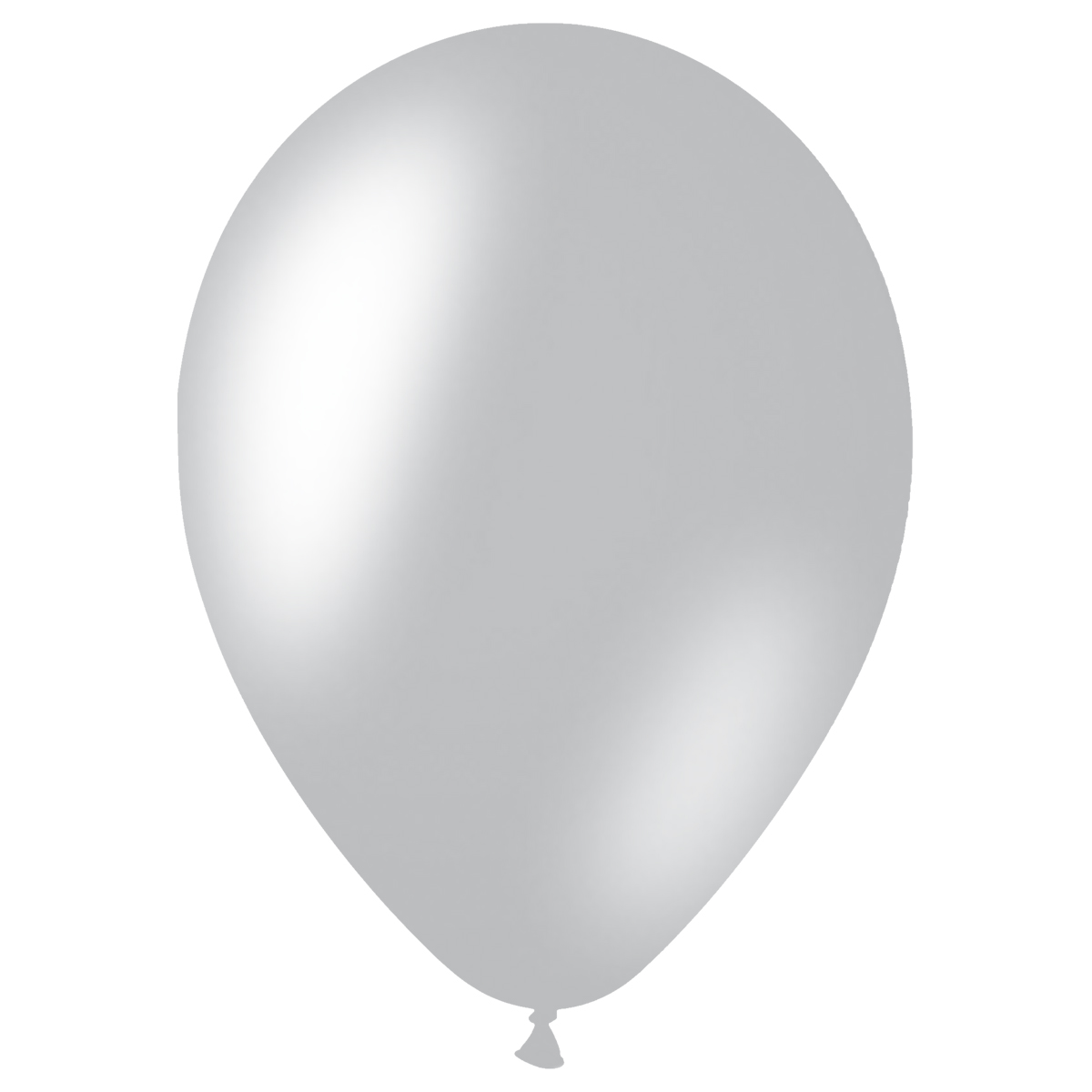 Воздушные шары 50шт М12/30см MESHU металлик белый