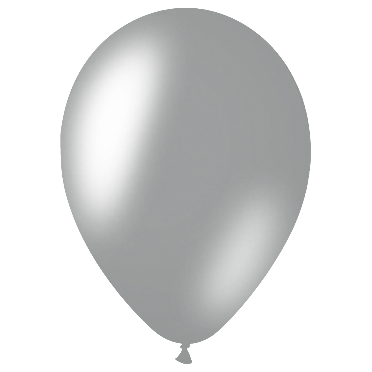 Воздушные шары 50шт М12/30см MESHU металлик серебро