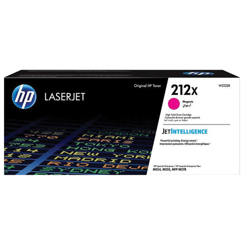 Картридж лазерный HP (W2123X) 212X для Color LaserJet M554/M555, пурпурный, оригинальный, ресурс 10 000 страниц