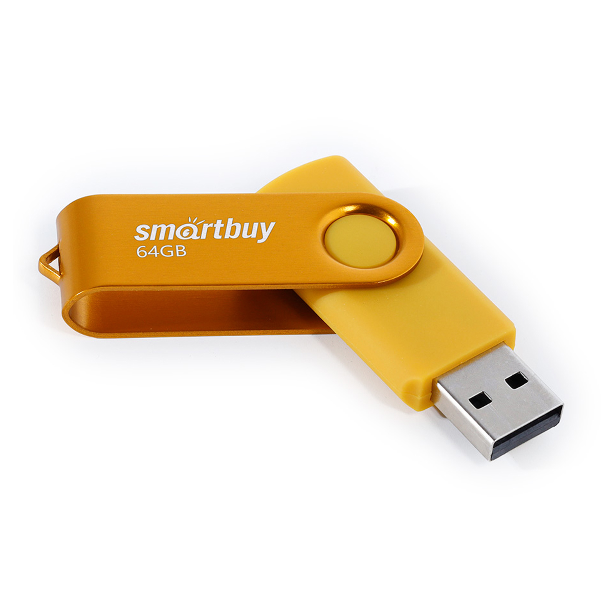 Память Smart Buy Twist 64GB, USB 2.0 Flash Drive, желтый