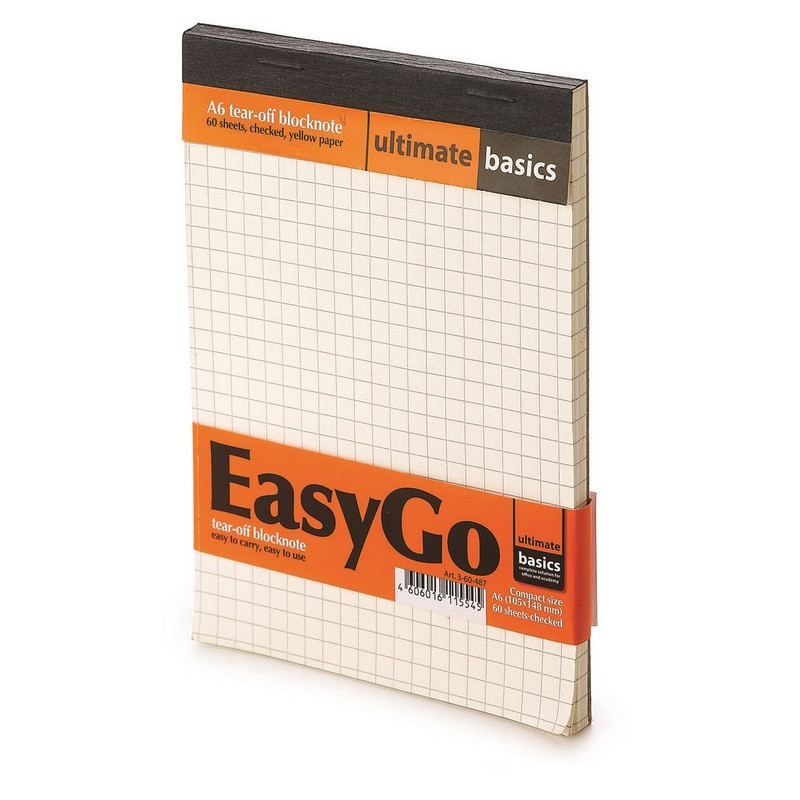 Блокнот ULTIMATE BASICS EasyGo А6 60л с перфор жестк облож 3-60-487