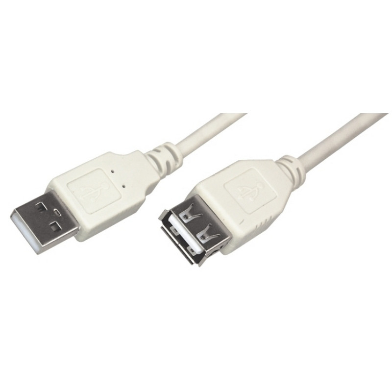 Кабель USB 2.0 AM/AF, 1.8 м, Rexant, сер, 18-1114