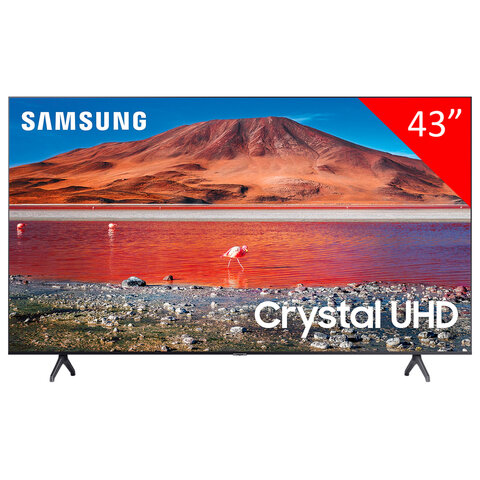 Телевизор SAMSUNG UE43AU7100UXRU, 43 (109 см), 3840x2160, 4K, 16:9, SmartTV, WiFi, Bluetooth, серый