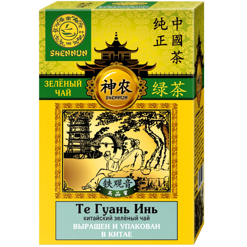 Чай Shennun Те Гуань Инь зеленый, листовой, 100 г. 13063