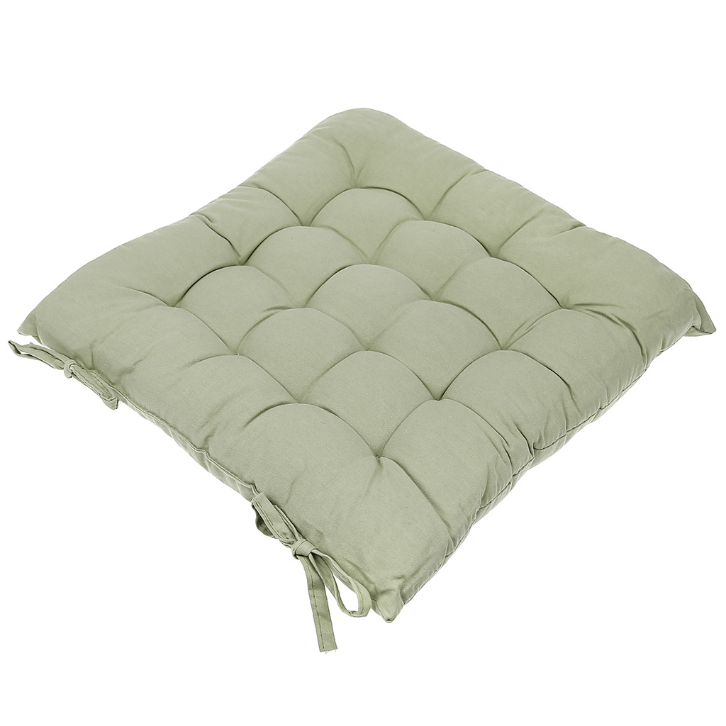 Подушка для стула 40х40х5см "Капри" светло-серый, 100% полиэстер (наполнитель синтепон) (Китай)
