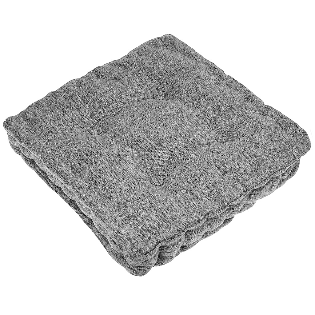 Подушка для сиденья 40х40х7см "Лондон" серый, 100% полиэстер (наполнитель синтепон) (Китай)