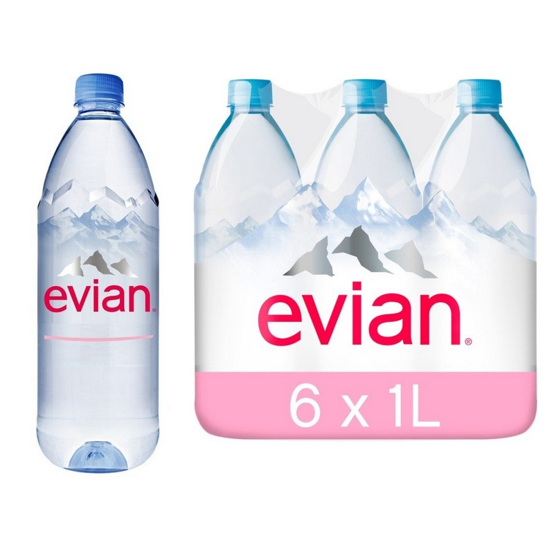 Вода минеральная Вода Evian мин. 1л. 6 шт./уп.