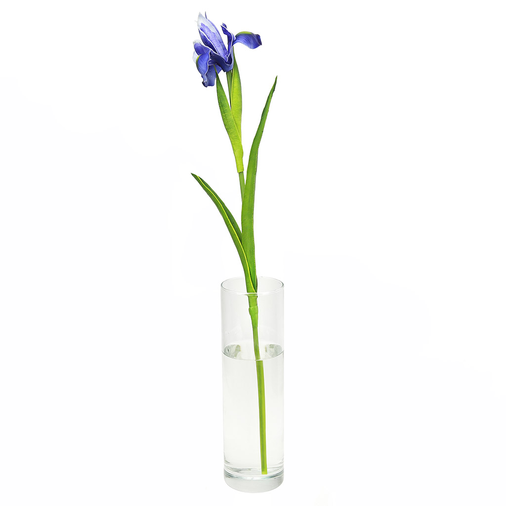 Цветок "Ирис" цвет - синий, 58см, цветок - 10х8см (Китай)