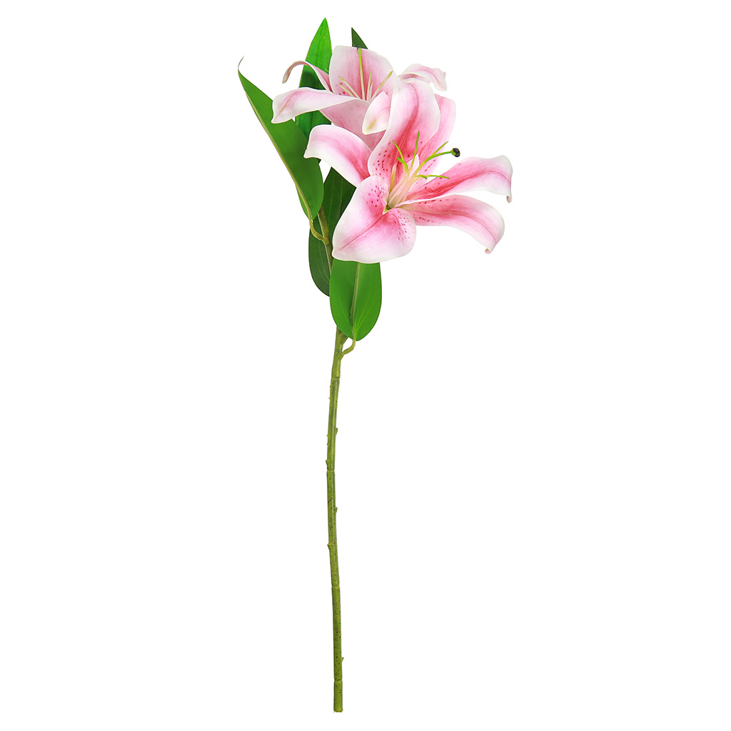 Цветок "Гортензия" цвет - розовый, 58см, 2 цветка - д17х9см, 1 бутон (Китай)