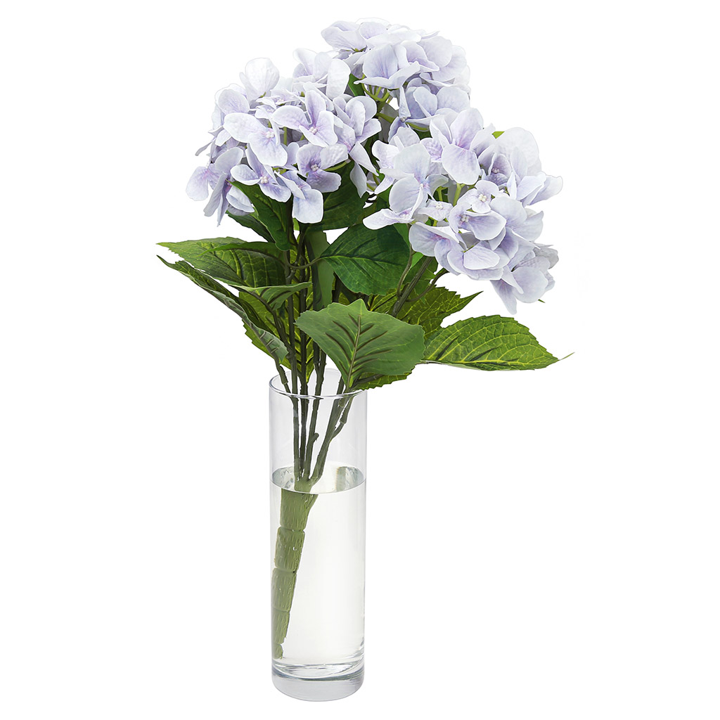Букет "Гортензия" цвет - светло-фиолетовый, 52см, 5 цветков - д15х7см (Китай)