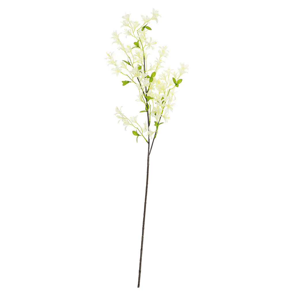 Декоративная ветка "Жасмин" цвет - белый, 104см (Китай)