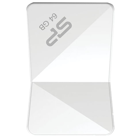 Флеш-диск 64 GB, SILICON POWER Touch T08, USB 2.0, белый, SP64GBUF2T08V1W
