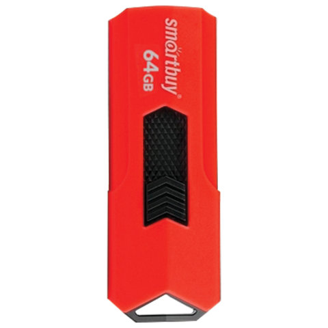 Флеш-диск 64 GB SMARTBUY Stream USB 3.0, красный, SB64GBST-R3