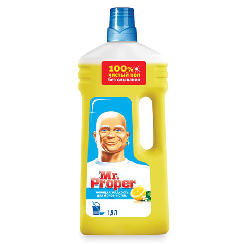 Средство для мытья пола и стен 1,5 л, MR.PROPER (Мистер Пропер) Лимон