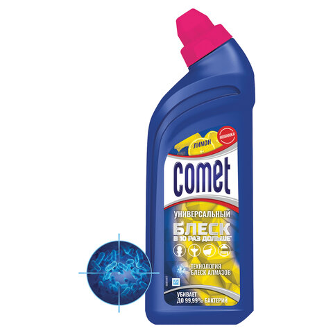 Чистящее средство дезинфицирующее 450 мл COMET Лимон, гель, 2770353