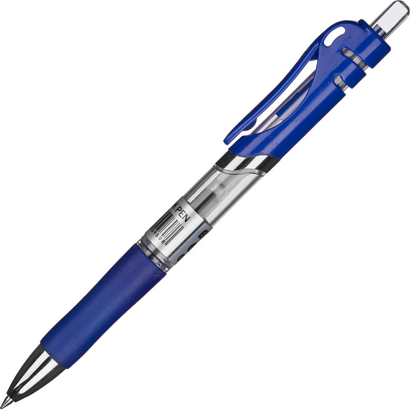 Ручка гелевая автоматическая Attache Hammer синий стерж, автомат, 0,5мм