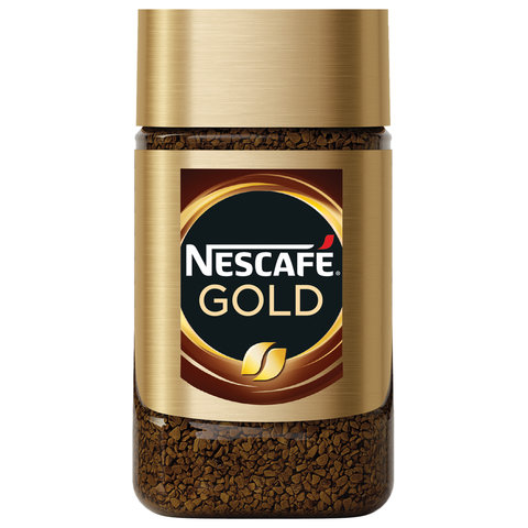 Кофе молотый в растворимом NESCAFE (Нескафе) Gold, сублимированный, 47,5 г, стеклянная банка, 04837, 12326225