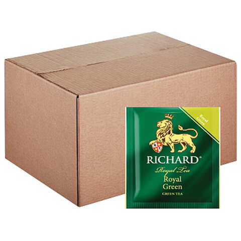 Чай RICHARD Royal Green, зеленый, 200 пакетиков в конвертах по 2 г, 100183
