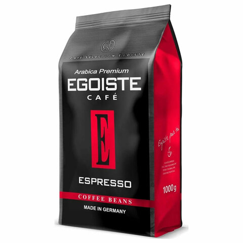 Кофе в зернах EGOISTE Espresso, арабика 100%, 1000 г, вакуумная упаковка, EG10004021
