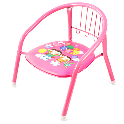 Кресло детское "Забава" 27х27см h35см металлический каркас окрашенный-розовый, мягкое сиденье кожзам с пищалкой (h без спинки-17см, д/трубы-1,8см) (Китай)