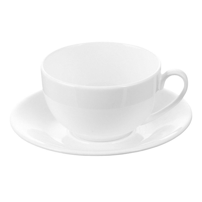 Кофейная пара Wilmax белая, фарфор, чашка 180 мл., WL-993001