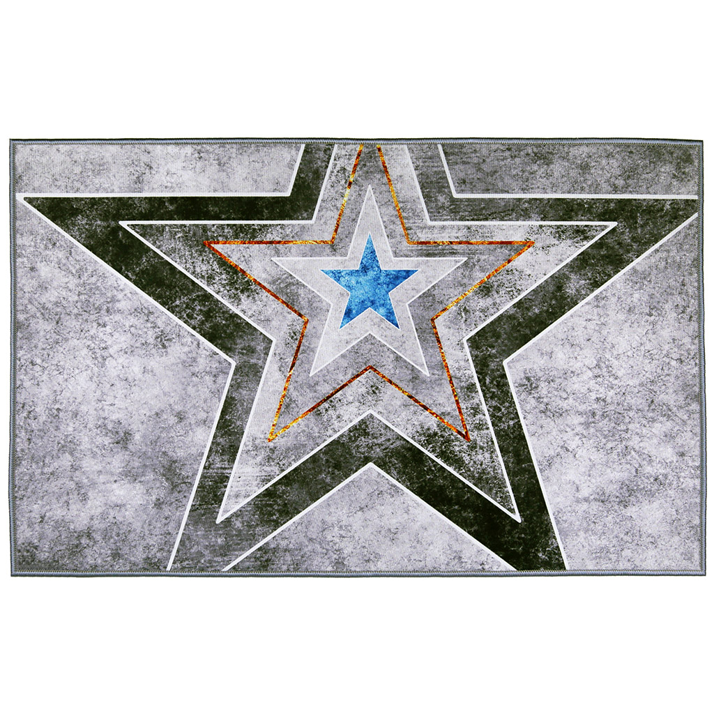 "Звезда" Коврик-дорожка 80х120см, безворсовый, антискользящее основание, оверложенный край, полиэстер (Китай)