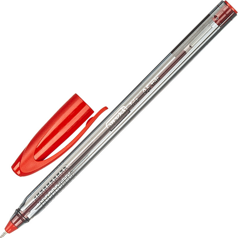 Ручка шариковая неавтоматическая Attache Glide Trio 0,5мм, крас. Масл