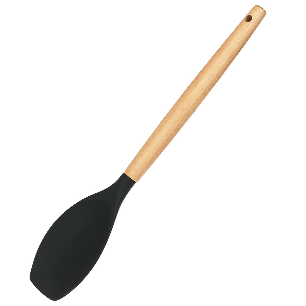 "Полесье" Лопатка кулинарная силиконовая 31х6,1см, деревянная ручка (Китай)