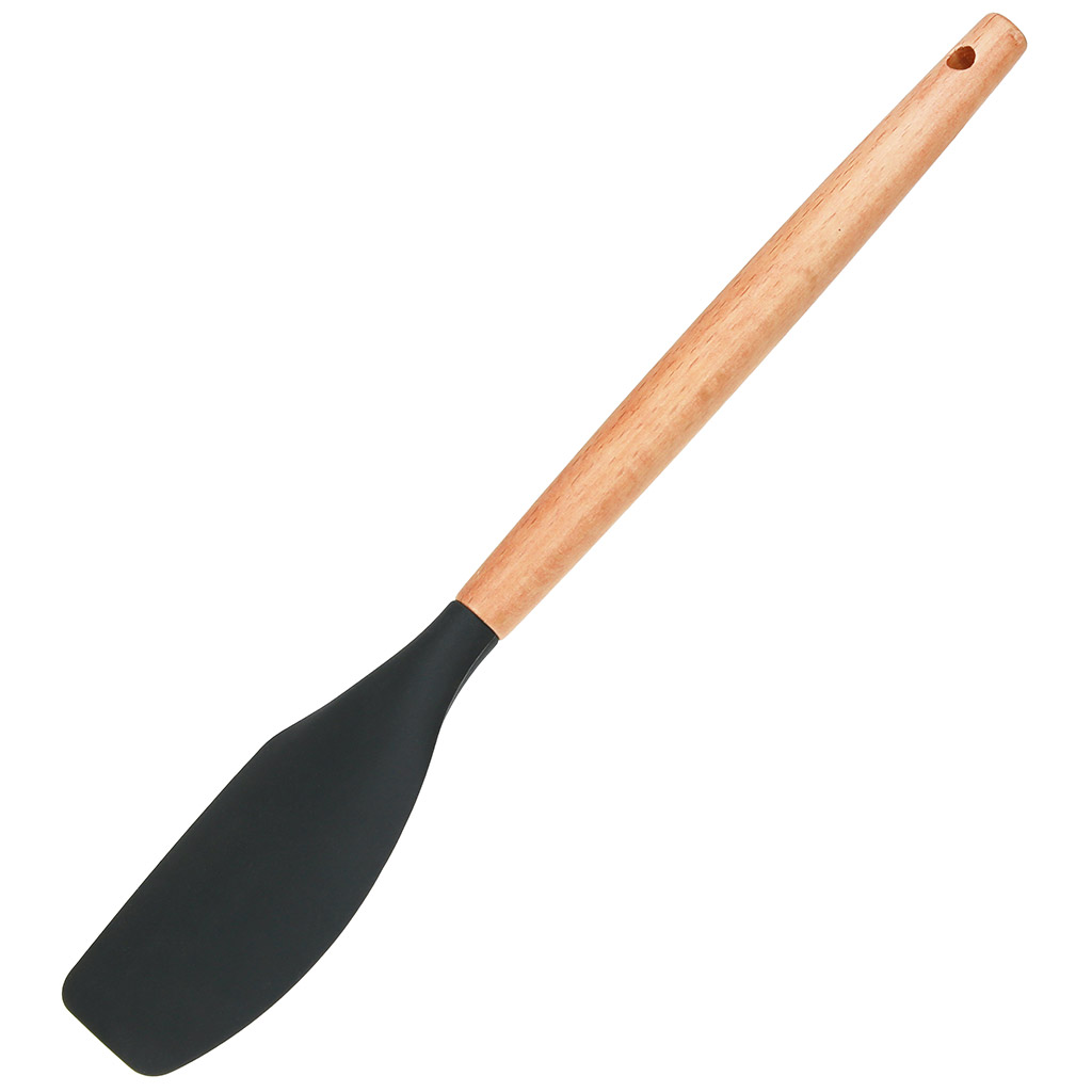"Полесье" Лопатка кулинарная силиконовая 31х5,5см, деревянная ручка (Китай)