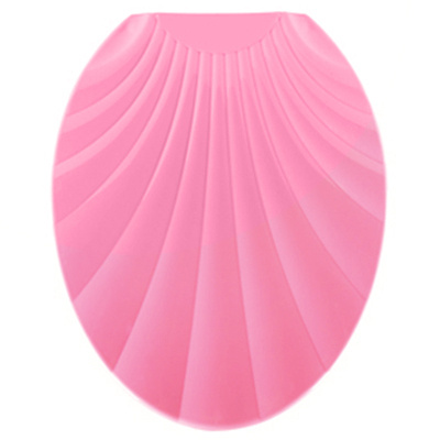 Сиденье для унитаза пластмассовое "Ракушка" 45х38х4см, розовый (Россия)