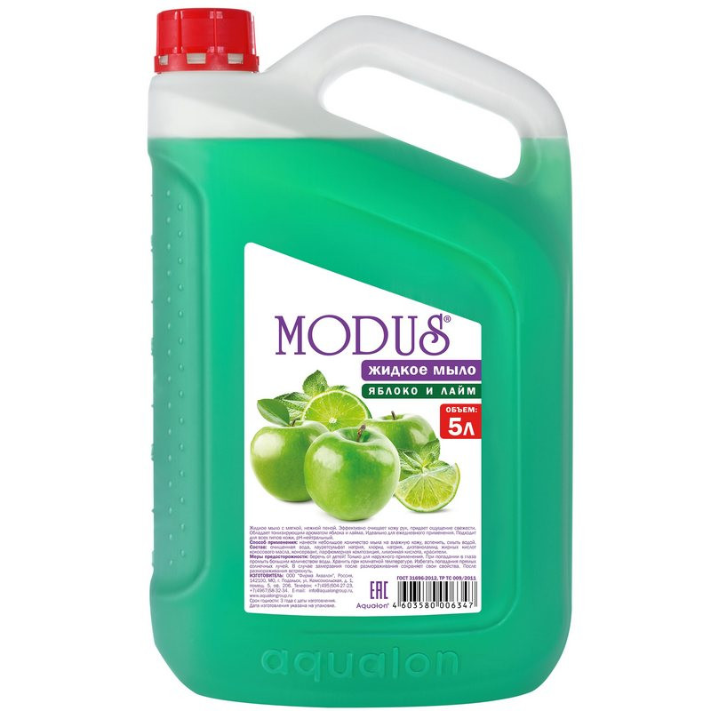 Мыло жидкое MODUS 5л Яблоко и лайм