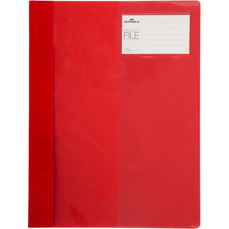 Скоросшиватель пластиковый для проектов PROJECT FILE (2745-03)DURABLE красн