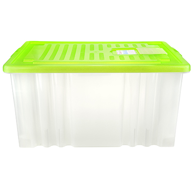 Контейнер для хранения пластмассовый "Darel-box" 56л, 61х40х31см, на колесах, ручки-клипса, зеленый (Россия)