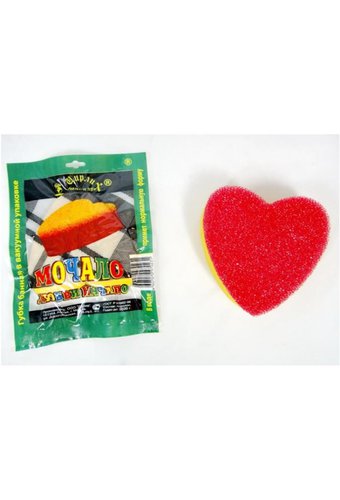 Мочалка спонж банная фигурная ЧМОКИ сердечко